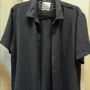 Denim & Flower Black Casual Button Down Shirt large